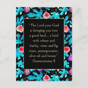Postal Los higos prometieron la deuteronomía de la tierra