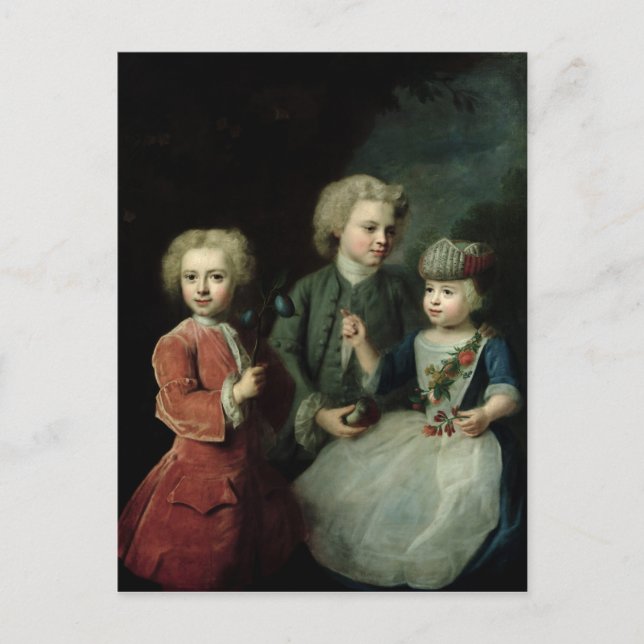 Postal Los hijos del concejal Barthold (Anverso)