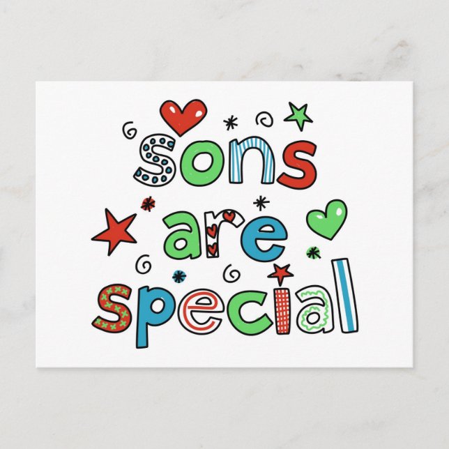 Postal Los hijos son especiales (Anverso)