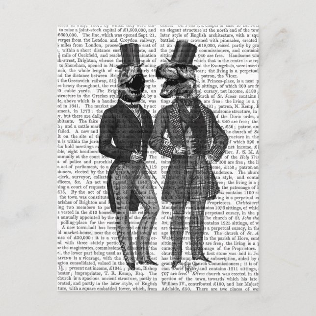 Postal Los Hombres De Dinosaurios Llevan Noche Fuera (Anverso)