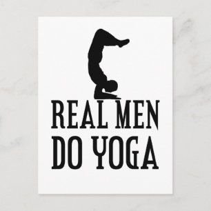Postal Los Hombres de Verdad Hacen Yoga
