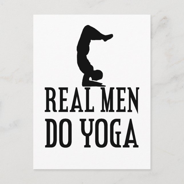 Postal Los Hombres de Verdad Hacen Yoga (Anverso)