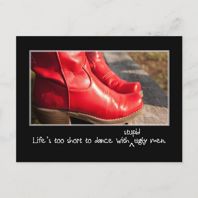 Postal Los hombres estúpidos son el problema no los feos (Anverso)