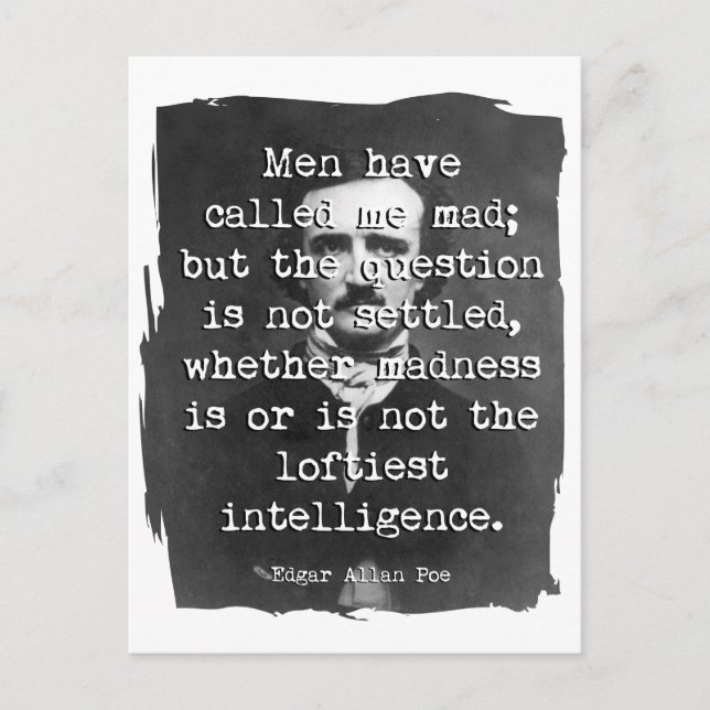 Postal Los Hombres Me Han Llamado Mad Poe Cita (Anverso)