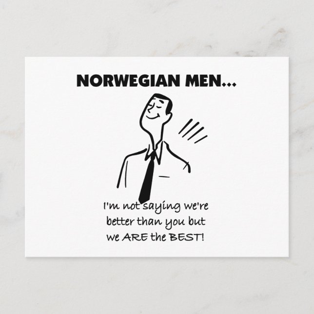 Postal Los hombres noruegos son los mejores (Anverso)