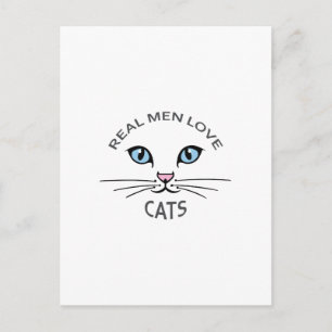 POSTAL LOS HOMBRES REALES AMAN A LOS GATOS