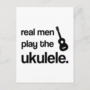 POSTAL LOS HOMBRES REALES JUEGAN AL UKULELE