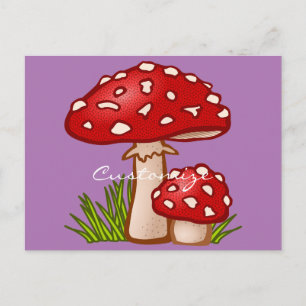 Postal Los hongos rojos de Amanita Thunder_Cove