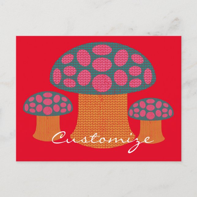 Postal Los hongos rojos de Amanita Thunder_Cove (Anverso)