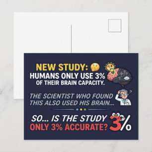 Postal Los humanos usan el 3 por ciento del cerebro, cien