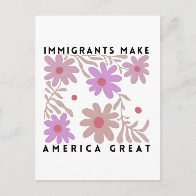 Postal Los inmigrantes hacen de Estados Unidos un gran an (Anverso)