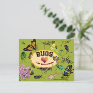 Postal ¡Los insectos son hermosos! Insectos