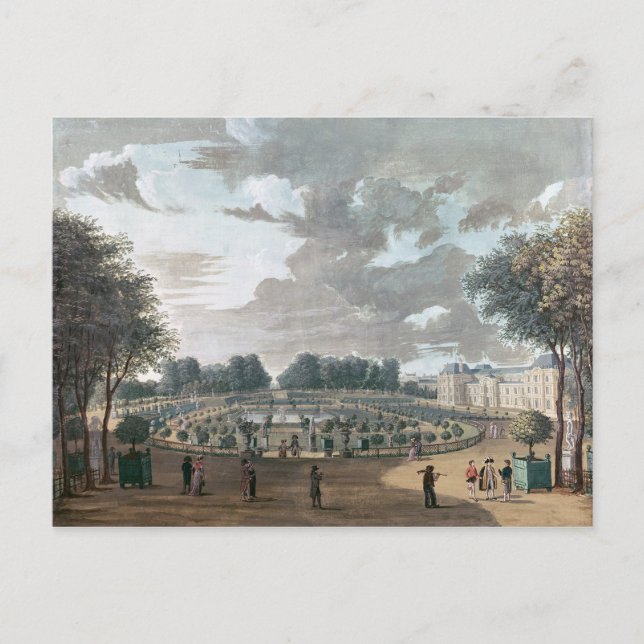 Postal Los jardines de Luxemburgo (Anverso)