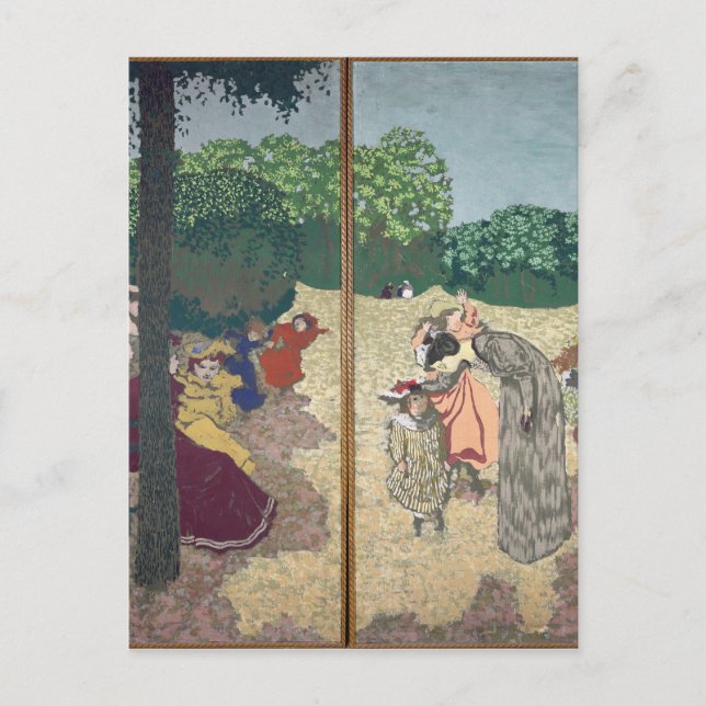 Postal Los jardines públicos (Anverso)