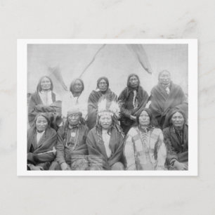 Postal Los jefes indios lakota que se reunieron con los g