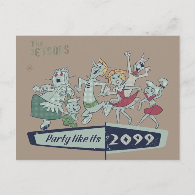 Postal Los Jetsons | Fiesta como si fuera 2099 (Anverso)