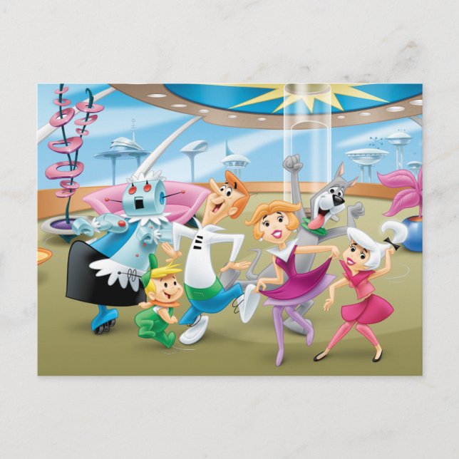 Postal Los Jetsons | Fiesta de danza familiar (Anverso)