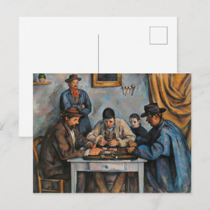 Postal Los jugadores de cartas   Paul Cezanne  