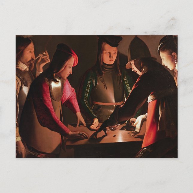 Postal Los jugadores de los dados (Anverso)