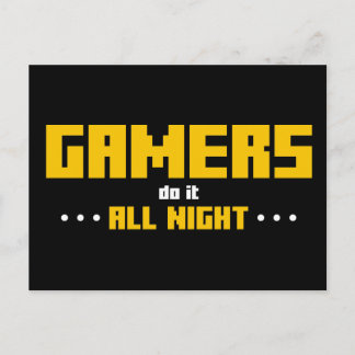 Postal Los jugadores lo hacen toda la noche