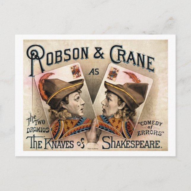Postal Los Knaves de Shakespeare (Anverso)