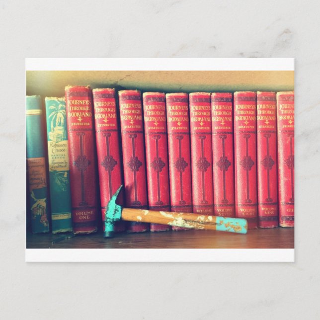 Postal Los libros son más fuertes que los martillos (Anverso)