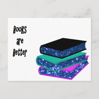 Postal Los libros son mejores