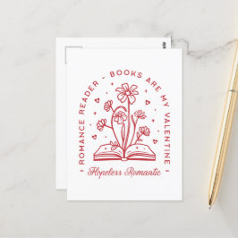 Postal Los libros son mi libro romántico sin esperanza de
