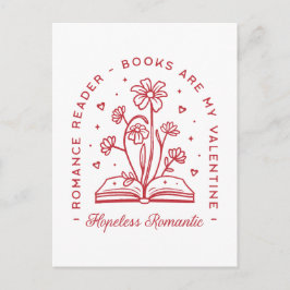 Postal Los libros son mi libro romántico sin esperanza de