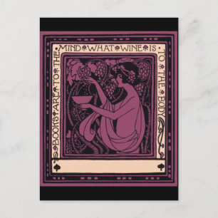 Postal Los libros son para la mente