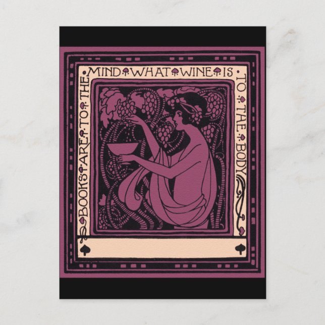 Postal Los libros son para la mente (Anverso)