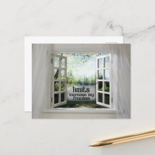 Postal Los límites aumentan mi libertad -Motivación Afirm