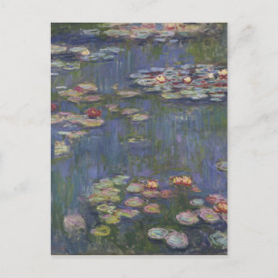 Postal Los lirios de agua de Claude Monet