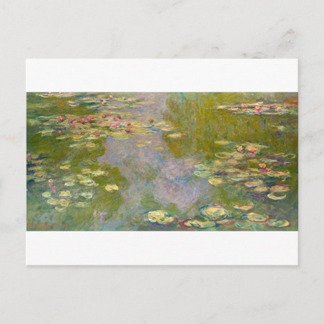 Postal Los lirios de agua de Claude Monet (Anverso)