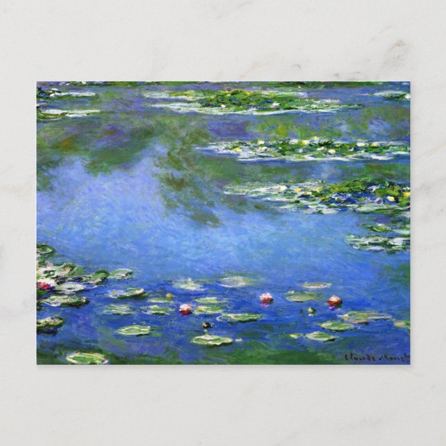 Postal Los lirios de agua de Claude Monet (Anverso)