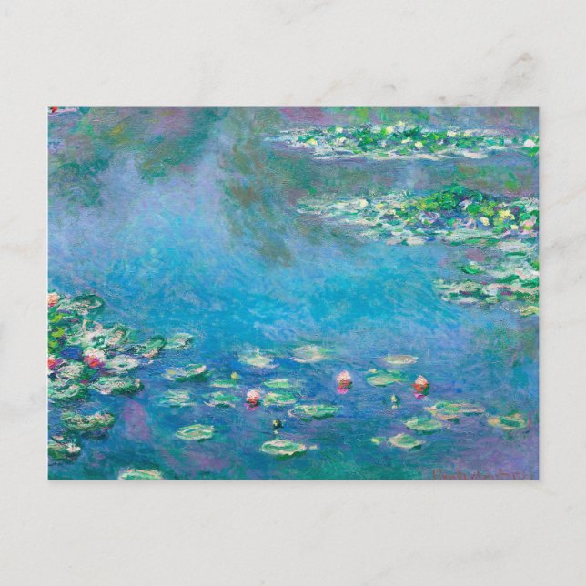 Postal Los lirios de agua de Claude Monet (Anverso)