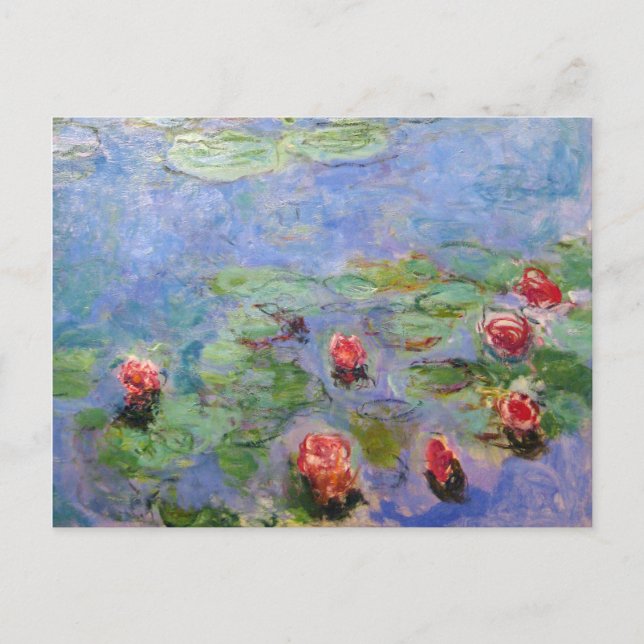 Postal Los lirios de agua de Claude Monet (Anverso)