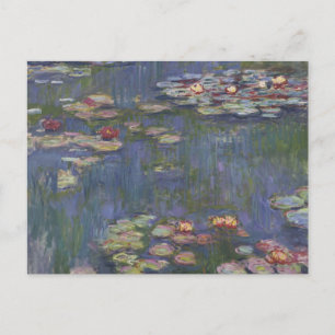 Postal Los lirios de agua de Claude Monet