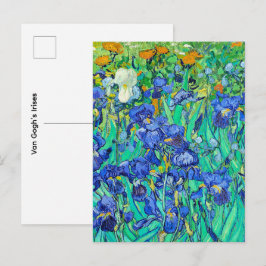 Postal Los lirios de Van Gogh