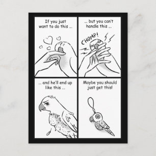 Postal Los loros muerden