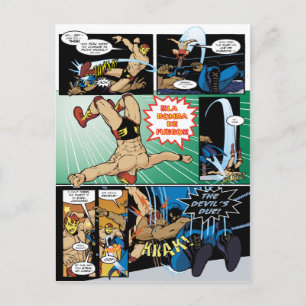 Postal Los Luchadores Mysteriosos Postcard