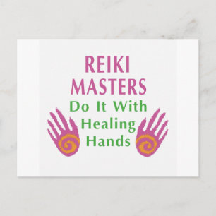 Postal Los Maestros de Reiki lo hacen con las manos curad