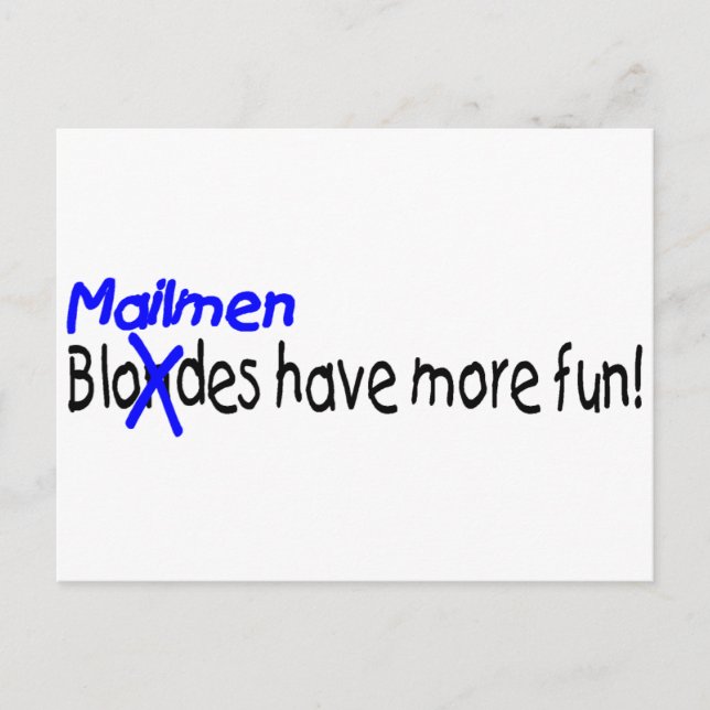 Postal Los Mailmen Se Divierten Más (Anverso)