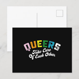 Postal Los maricas cuidan de los demás Orgullo LGBT Gay