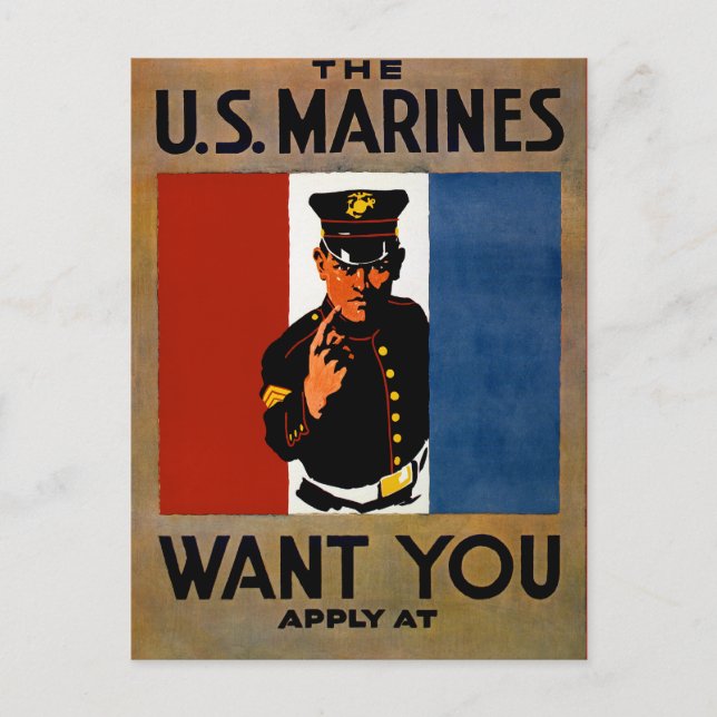 Postal Los marines te quieren (Anverso)