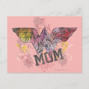 Postal Los medios mixtos de mamá se maravillan