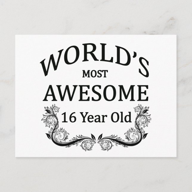 Postal Los mejores 16 años del mundo (Anverso)