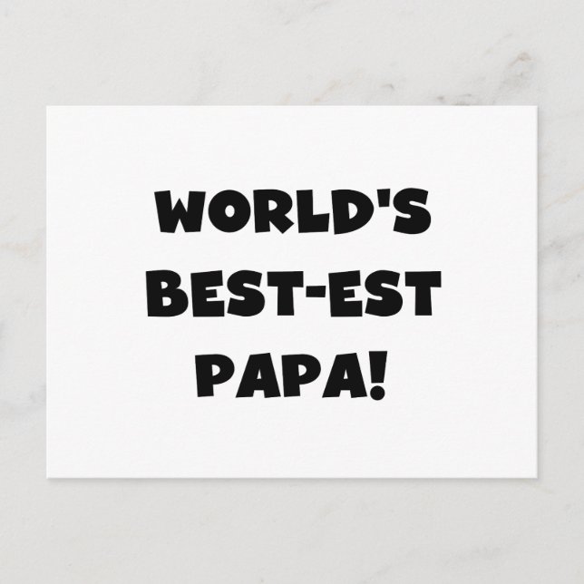 Postal Los mejores camisetas y regalos de papá del mundo  (Anverso)