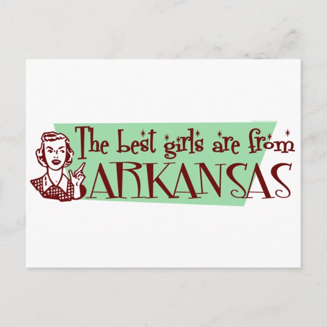 Postal Los mejores Chicas son de Arkansas (Anverso)