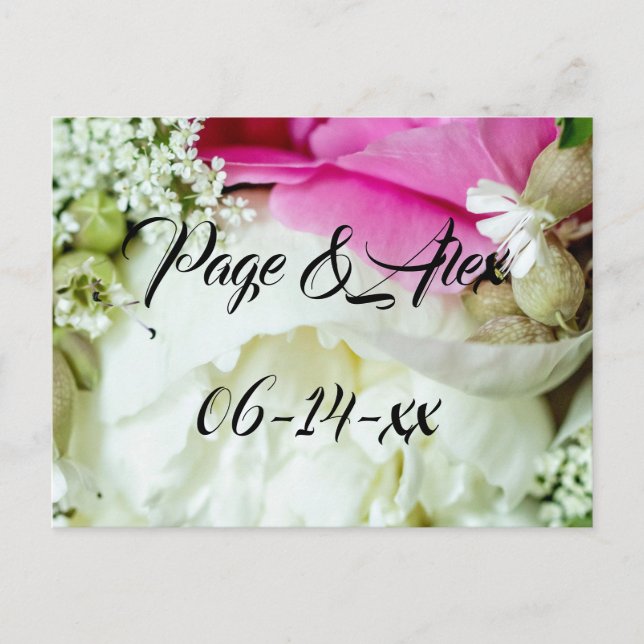 Postal Los mejores deseos del destino del Boda recién cas (Anverso)